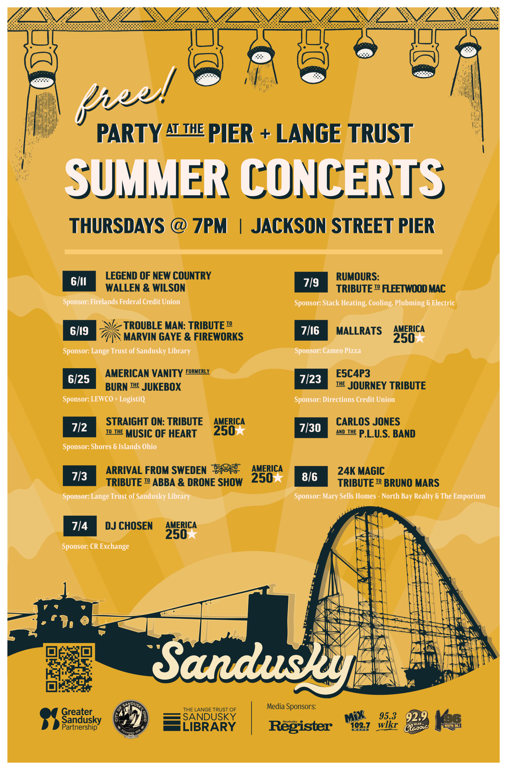 2026 Party On The Pier Summer Concert Series